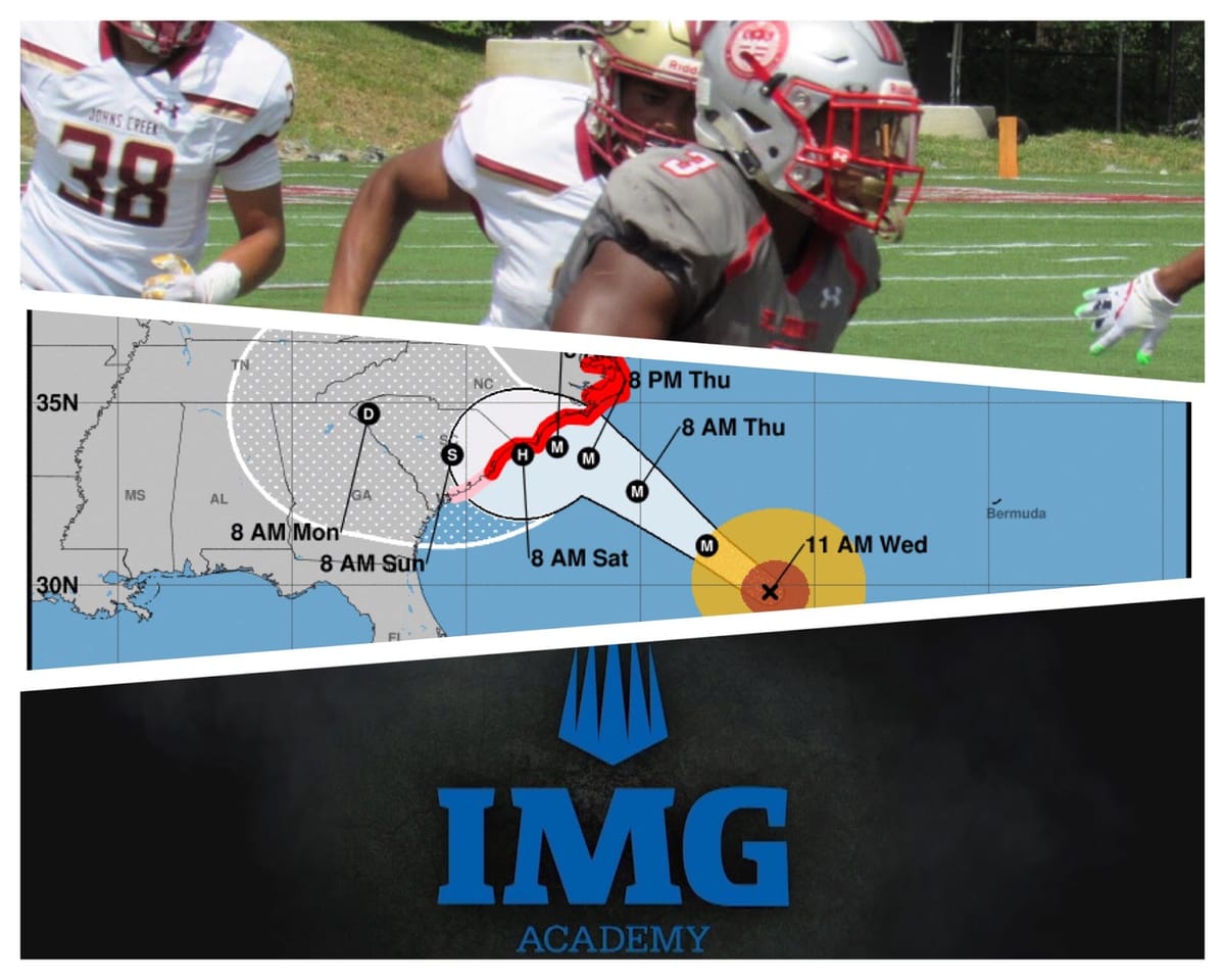 Hurricane Florence Cancels SJC vs. IMG Football Match