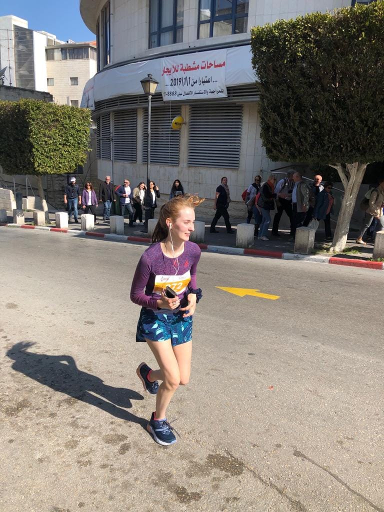 SJC student runs marathon in Palestine