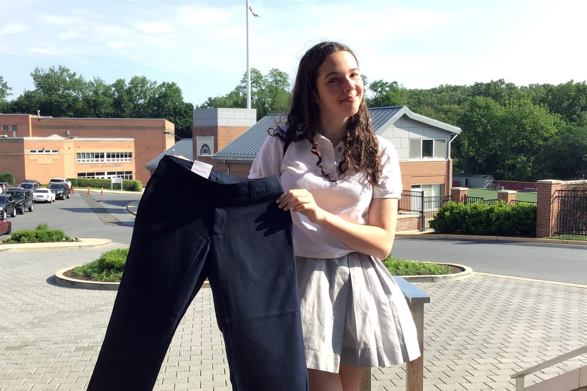 St. John's girls will again be able to wear uniform pants this fall