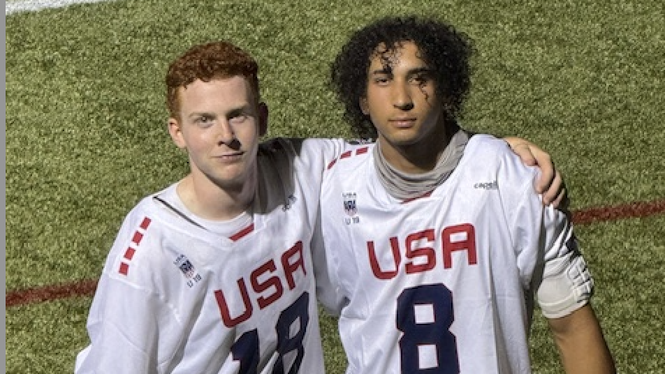 Mac Cronin '26 and Jayden James '26 participate in USA Lacrosse over the summer