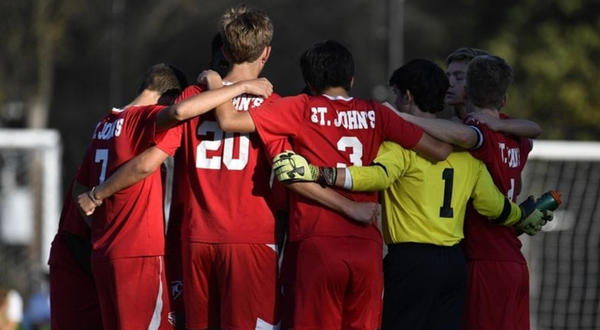 Kicking it with boys soccer before their match against Gonzaga
